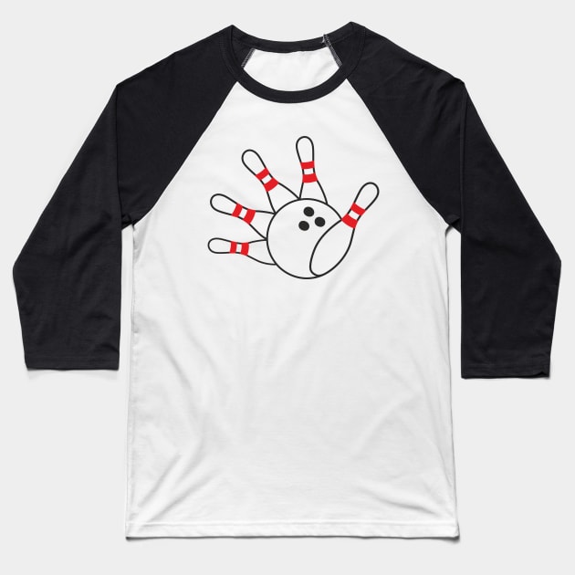 Hey Bowling! (Bowling hand) Baseball T-Shirt by aceofspace